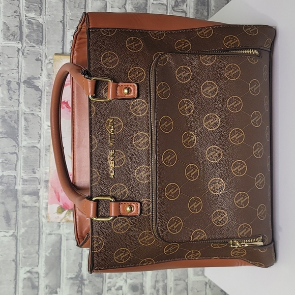 Adrienne Vittadini Handbags - Adrienne Vittadini Monogram Bag Gold Tone Hardware